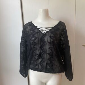 NWT Sanctuary Lace Peasant Blouse
